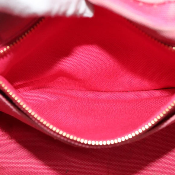 PRADA Canapa PM Hand Bag Canvas 2way Pink Gold Auth ep10705