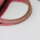 PRADA Canapa PM Hand Bag Canvas 2way Pink Gold Auth ep10705-7