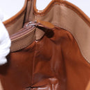 Burberrys Nova Check Hand Bag Canvas Beige Gold Auth ep10710-17