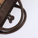 Burberrys Nova Check Boston Bag Canvas Beige Gold Auth ep10712-7