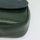 LOEWE Velazquez Hand Bag Leather 2way Green Gold Auth ep10716-15