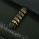 LOEWE Velazquez Hand Bag Leather 2way Green Gold Auth ep10716-11