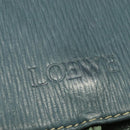 LOEWE Velazquez Hand Bag Leather 2way Green Gold Auth ep10716-18