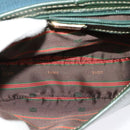 LOEWE Velazquez Hand Bag Leather 2way Green Gold Auth ep10716-12