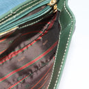 LOEWE Velazquez Hand Bag Leather 2way Green Gold Auth ep10716-21