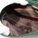 LOEWE Velazquez Hand Bag Leather 2way Green Gold Auth ep10716-22