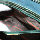 LOEWE Velazquez Hand Bag Leather 2way Green Gold Auth ep10716-23