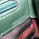 LOEWE Velazquez Hand Bag Leather 2way Green Gold Auth ep10716-24