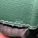 LOEWE Velazquez Hand Bag Leather 2way Green Gold Auth ep10716-25