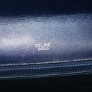 CELINE Macadam Canvas Clutch Bag PVC Navy Gold Auth ep10721-8