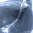 CELINE Macadam Canvas Clutch Bag PVC Navy Gold Auth ep10721-18