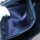 CELINE Macadam Canvas Clutch Bag PVC Navy Gold Auth ep10721-11