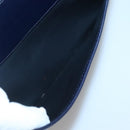 CELINE Macadam Canvas Clutch Bag PVC Navy Gold Auth ep10721-20