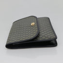 CELINE Macadam Canvas Clutch Bag PVC Navy Gold Auth ep10721-3