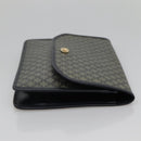 CELINE Macadam Canvas Clutch Bag PVC Navy Gold Auth ep10721-4