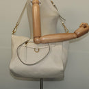 LOUIS VUITTON Monogram Empreinte Lumineuse PM Bag 2way White M93411 Auth ep10722-24