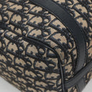 Christian Dior Trotter Canvas Boston Bag Navy Silver Auth ep10723-16