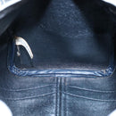 Christian Dior Trotter Canvas Boston Bag Navy Silver Auth ep10723-18