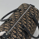 Christian Dior Trotter Canvas Boston Bag Navy Silver Auth ep10723-6