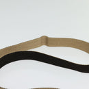 FENDI Zucchino Canvas Shoulder Bag Brown Silver Auth ep10724-8