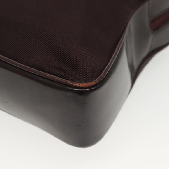 GUCCI Bamboo Hand Bag Nylon 2way Black Silver 000 0538 Auth ep10728