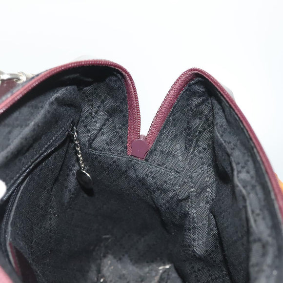 GUCCI Bamboo Hand Bag Nylon 2way Black Silver 000 0538 Auth ep10728