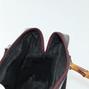 GUCCI Bamboo Hand Bag Nylon 2way Black Silver 000 0538 Auth ep10728-20