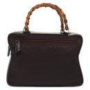 GUCCI Bamboe Handtas Nylon 2-weg Zwart Zilver 000 0538 Auth ep10728-13