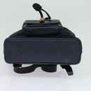 GUCCI Bamboo Backpack Suede Navy Gold 003 2034 0030 Auth ep10733-11