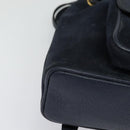 GUCCI Bamboo Backpack Suede Navy Gold 003 2034 0030 Auth ep10733-12