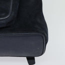 GUCCI Bamboo Backpack Suede Navy Gold 003 2034 0030 Auth ep10733-13