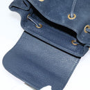 GUCCI Bamboo Backpack Suede Navy Gold 003 2034 0030 Auth ep10733-16