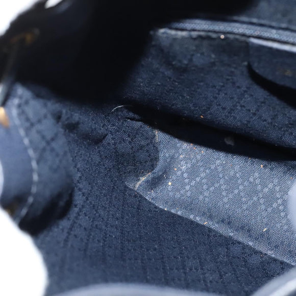 GUCCI Bamboo Backpack Suede Navy Gold 003 2034 0030 Auth ep10733