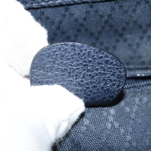 GUCCI Bamboo Backpack Suede Navy Gold 003 2034 0030 Auth ep10733