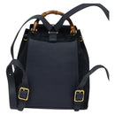 GUCCI Bamboo Backpack Suede Navy Gold 003 2034 0030 Auth ep10733-2