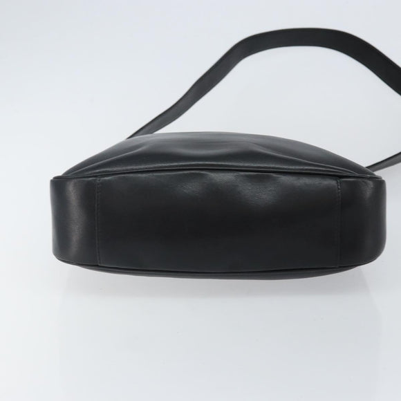 GUCCI Bamboo Hand Bag Leather 2way Black Gold Auth ep10736