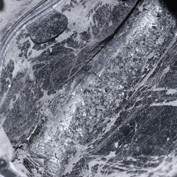 GUCCI Bamboo Hand Bag Leather 2way Black Gold Auth ep10736