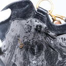 GUCCI Bamboo Hand Bag Leather 2way Black Gold Auth ep10736-18