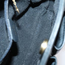 GUCCI Bamboo Hand Bag Leather 2way Navy Gold 000 122 0316 Auth ep10737-10