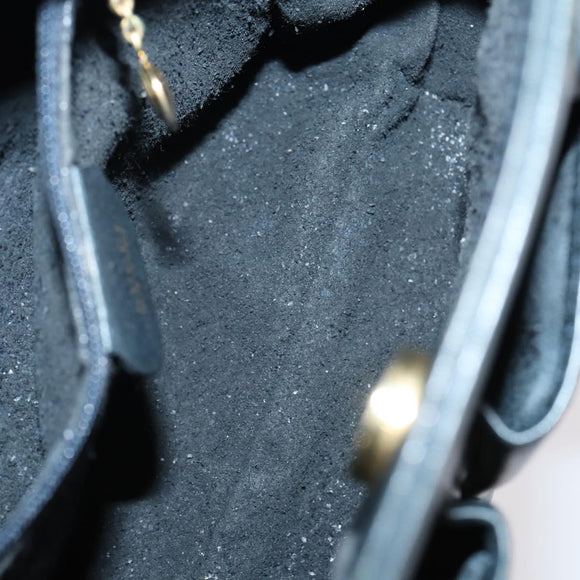 GUCCI Bamboo Hand Bag Leather 2way Navy Gold 000 122 0316 Auth ep10737