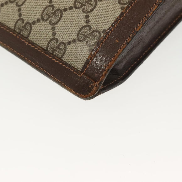 GUCCI Document case GG Supreme PVC Beige Auth ep10739