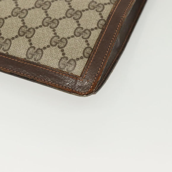 GUCCI Document case GG Supreme PVC Beige Auth ep10739