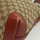 GUCCI GG Canvas Tote Bag Beige Gold 247209 Auth ep10749-11