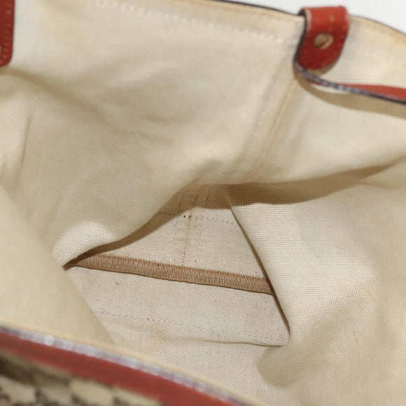 GUCCI GG Canvas Tote Bag Beige Gold 247209 Auth ep10749