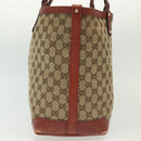 GUCCI GG Canvas Tote Bag Beige Gold 247209 Auth ep10749-4