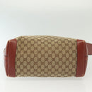 GUCCI GG Canvas Tote Bag Beige Gold 247209 Auth ep10749-9