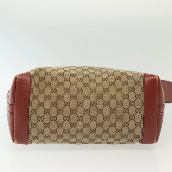 GUCCI GG Canvas Tote Bag Beige Gold 247209 Auth ep10749