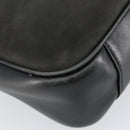 GUCCI Bamboo Hand Bag Leather 2way Black Gold 001 2113 1638 Auth ep10751-15