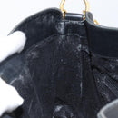 GUCCI Bamboo Hand Bag Leather 2way Black Gold 001 2113 1638 Auth ep10751-19