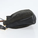 GUCCI Bamboo Hand Bag Leather 2way Black Gold 001 2113 1638 Auth ep10751-5